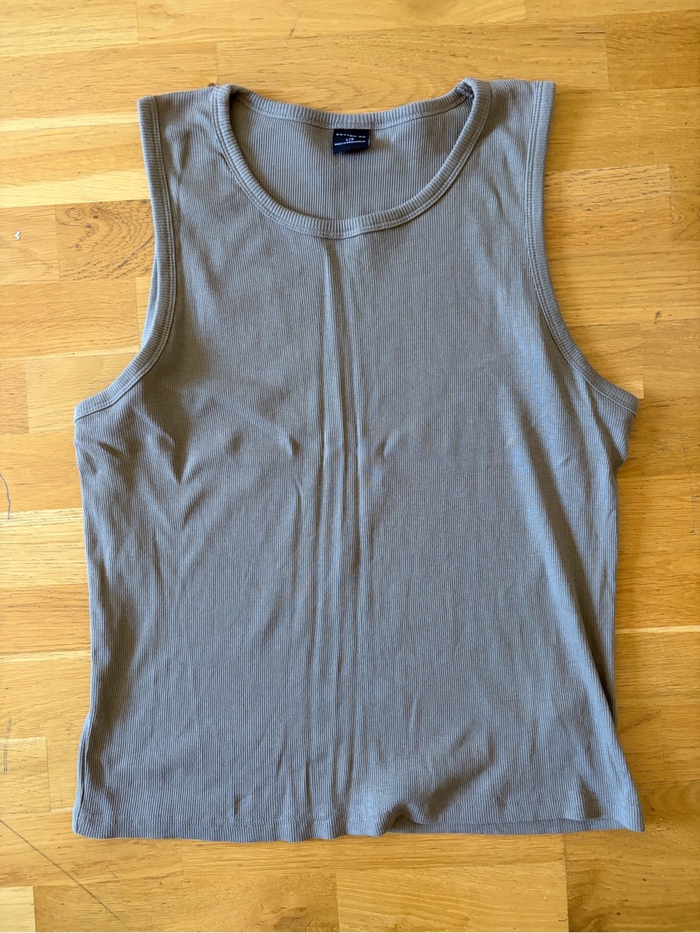 Cotton On brown Ribbed tank top mens size large